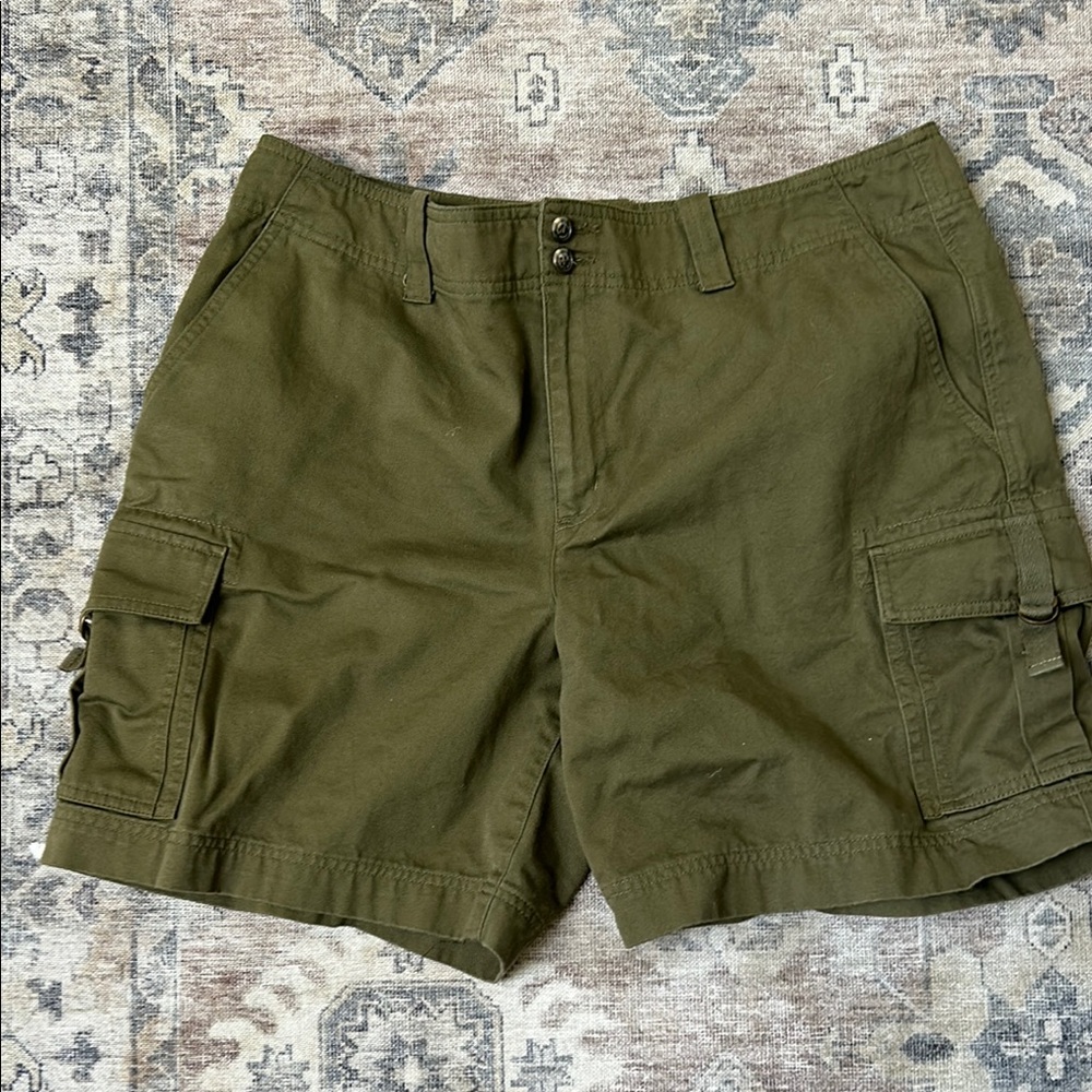 Lauren Ralph-Lauren Olive Cargo Shorts-size 14